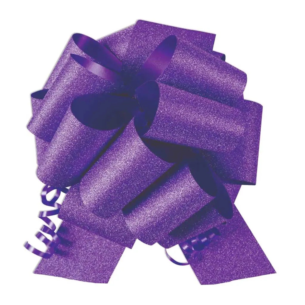 #40 Purple Diamond Pull Bow 8in