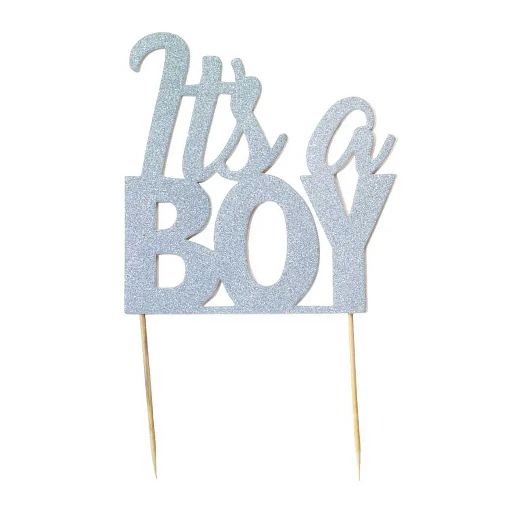 Cake Topper It’s A Boy Light Blue