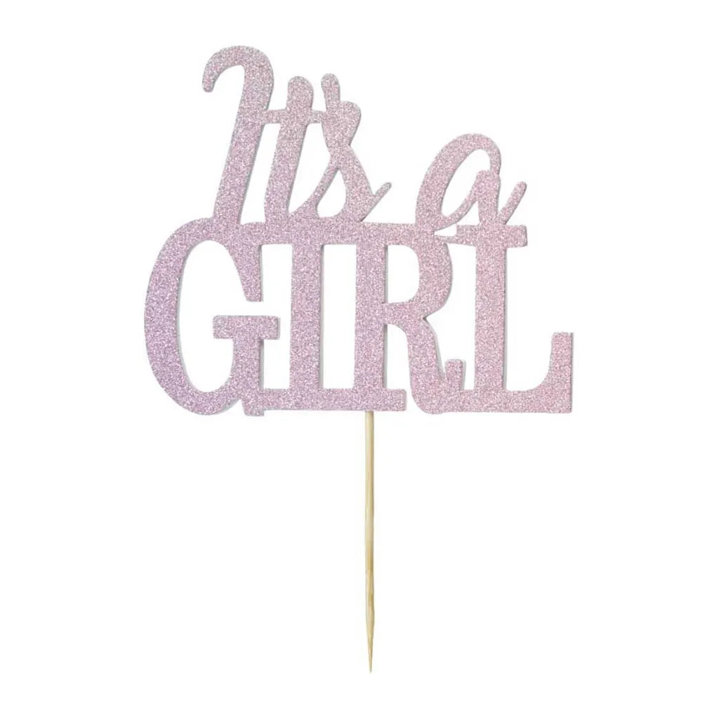Cake Topper It’s A Girl Light Pink