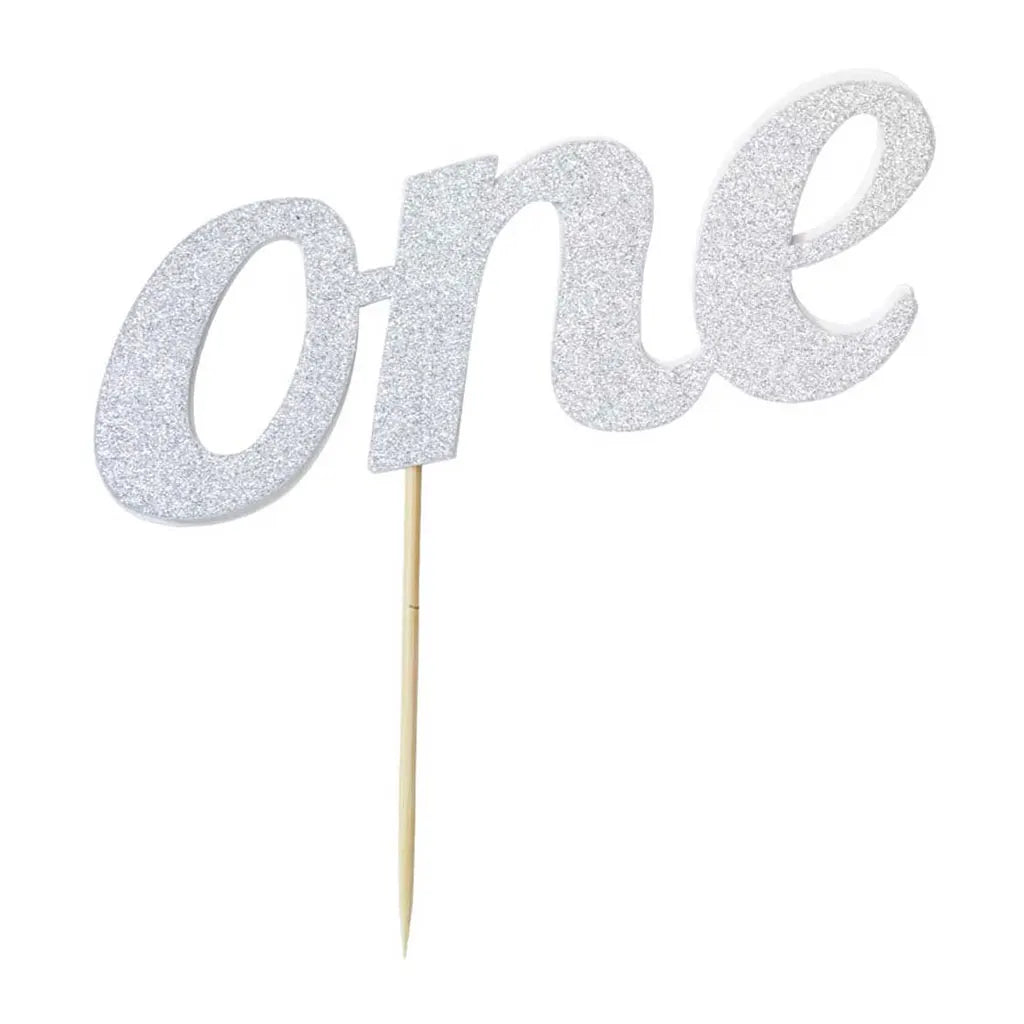 One Cake Topper Silver
