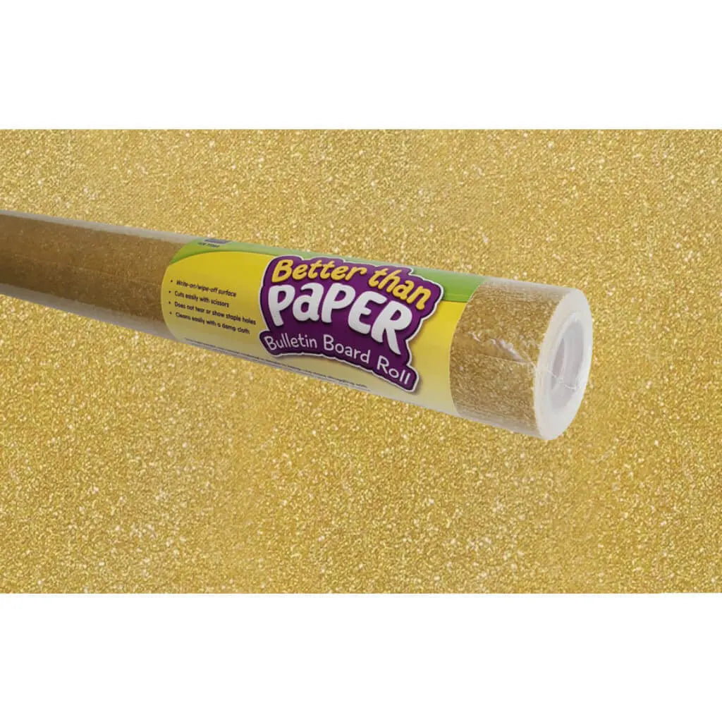 Better Than Paper Bulletin Board Roll 4ft x 12ft Gold Shimmer 