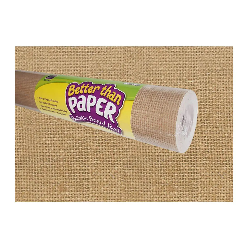 Better Than Paper Bulletin Board Roll 4ft x 12ft Burlap 
