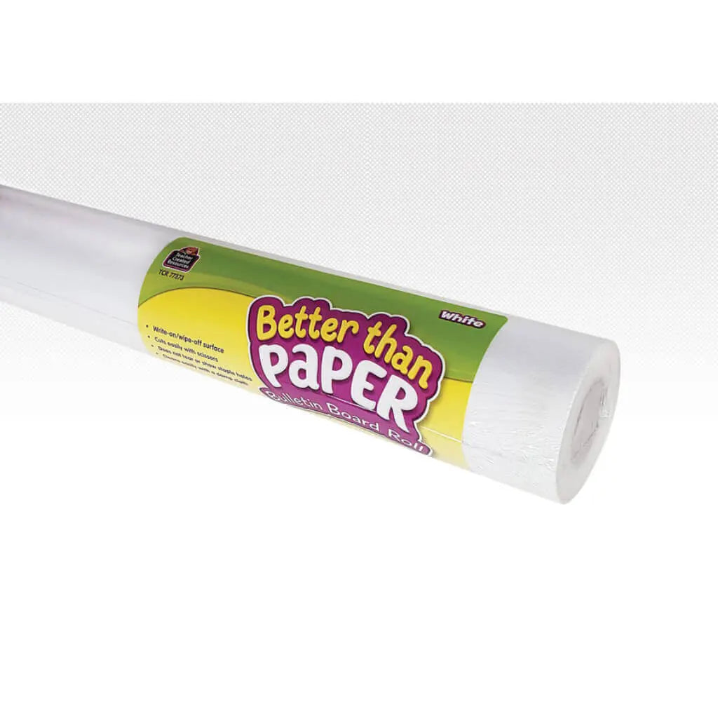 Better Than Paper Bulletin Board Roll 4ft x 12ft White 