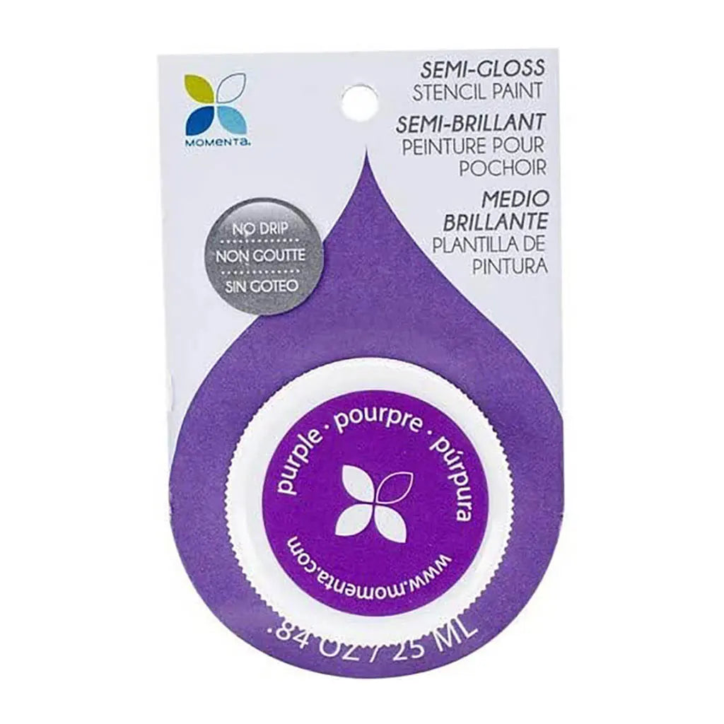 Momenta Semi-Gloss No Drip Stencil Paint 25ml Purple