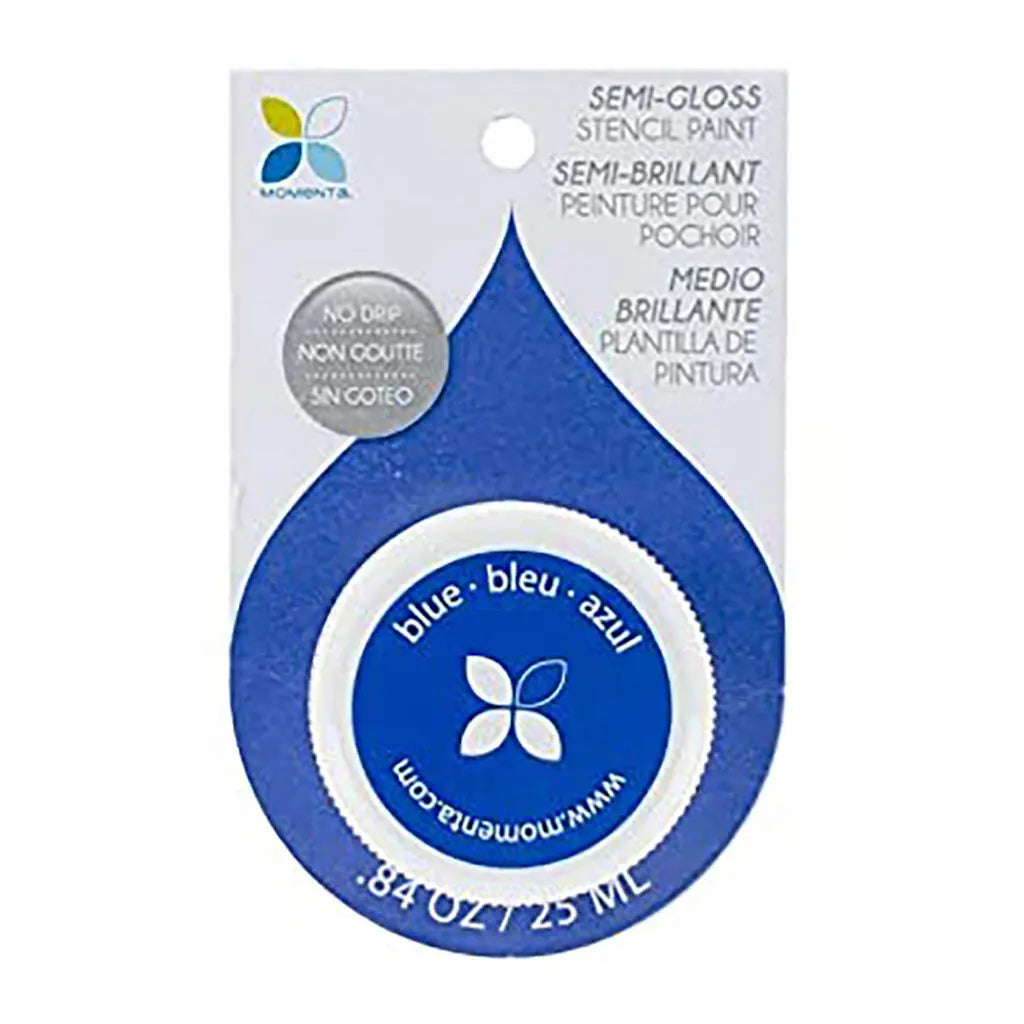Momenta Semi-Gloss No Drip Stencil Paint 25ml Blue