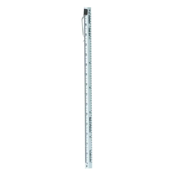Silver Alumicolor Aluminum Engineer Pocket Scale with Clip 6in