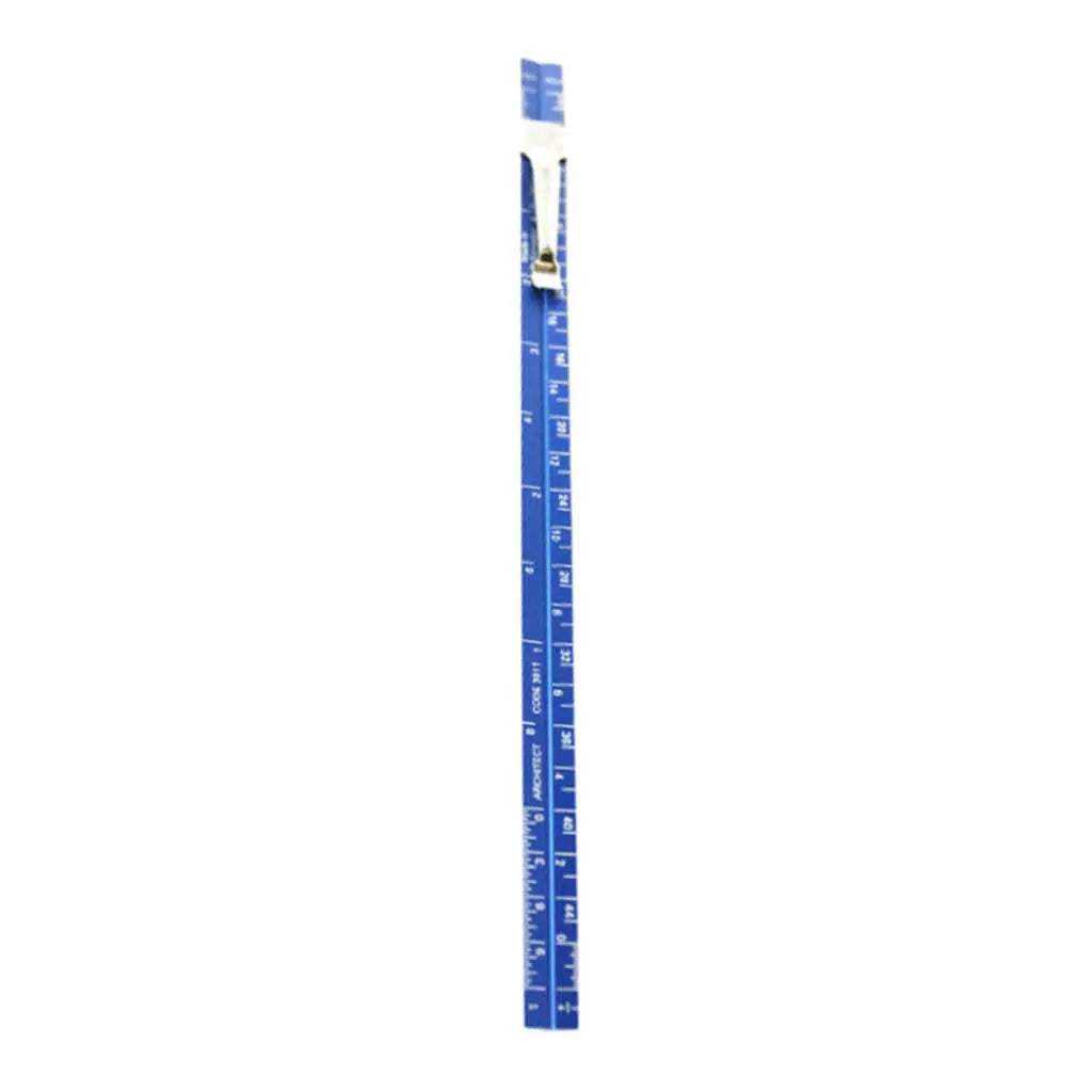 Blue Alumicolor Architect Pocket Scale with Clip 6in
