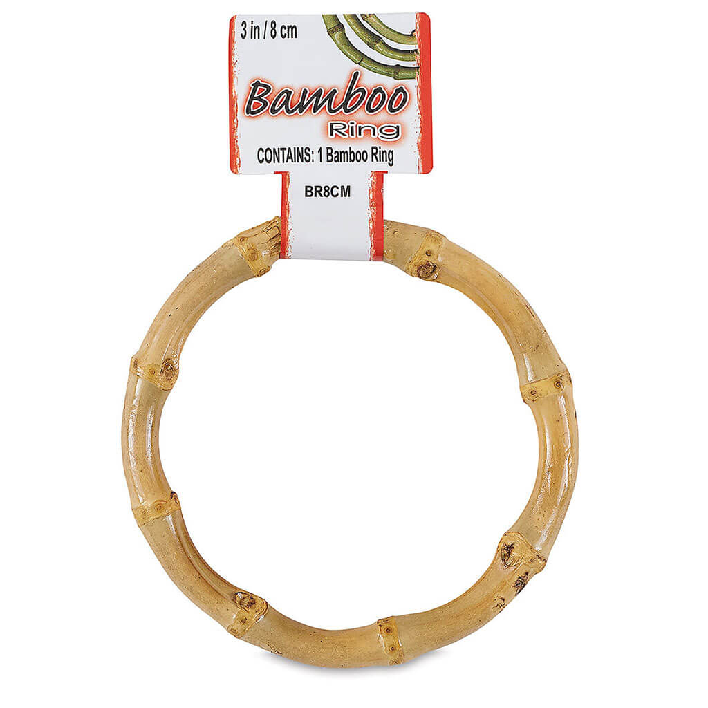 Natural Bamboo Ring 3in, Small