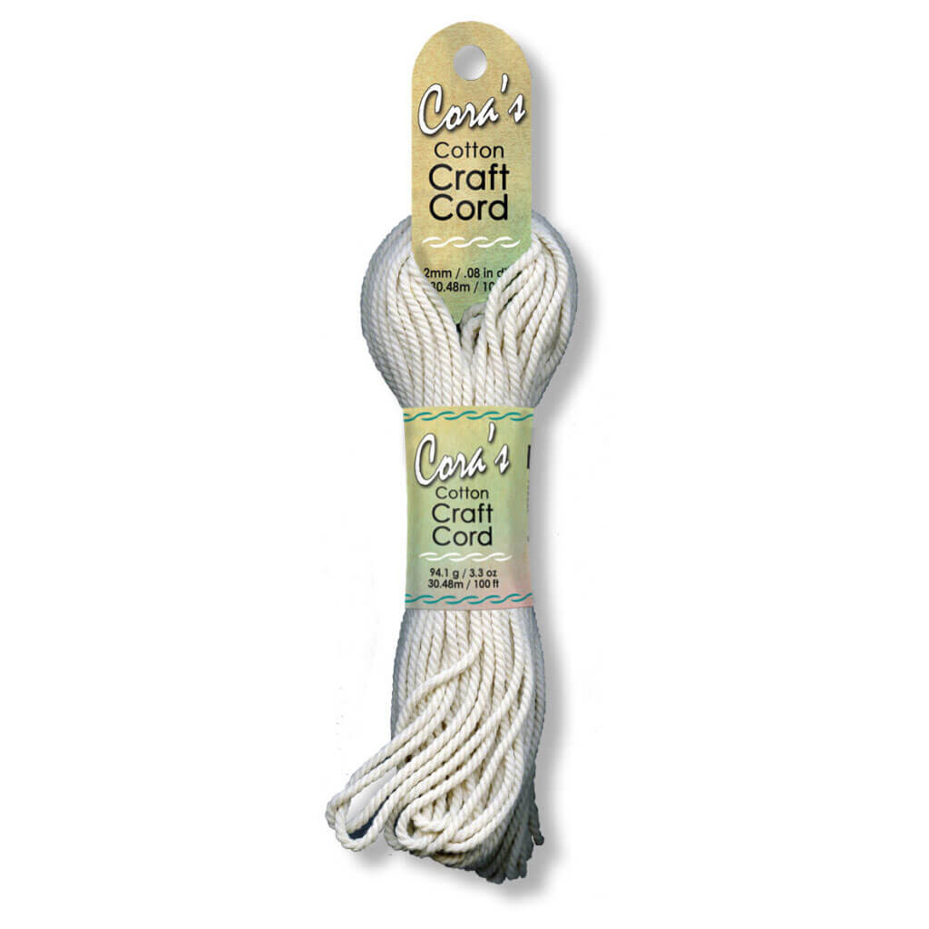 Cotton Craft Cord 2mm x 100ft, Natural