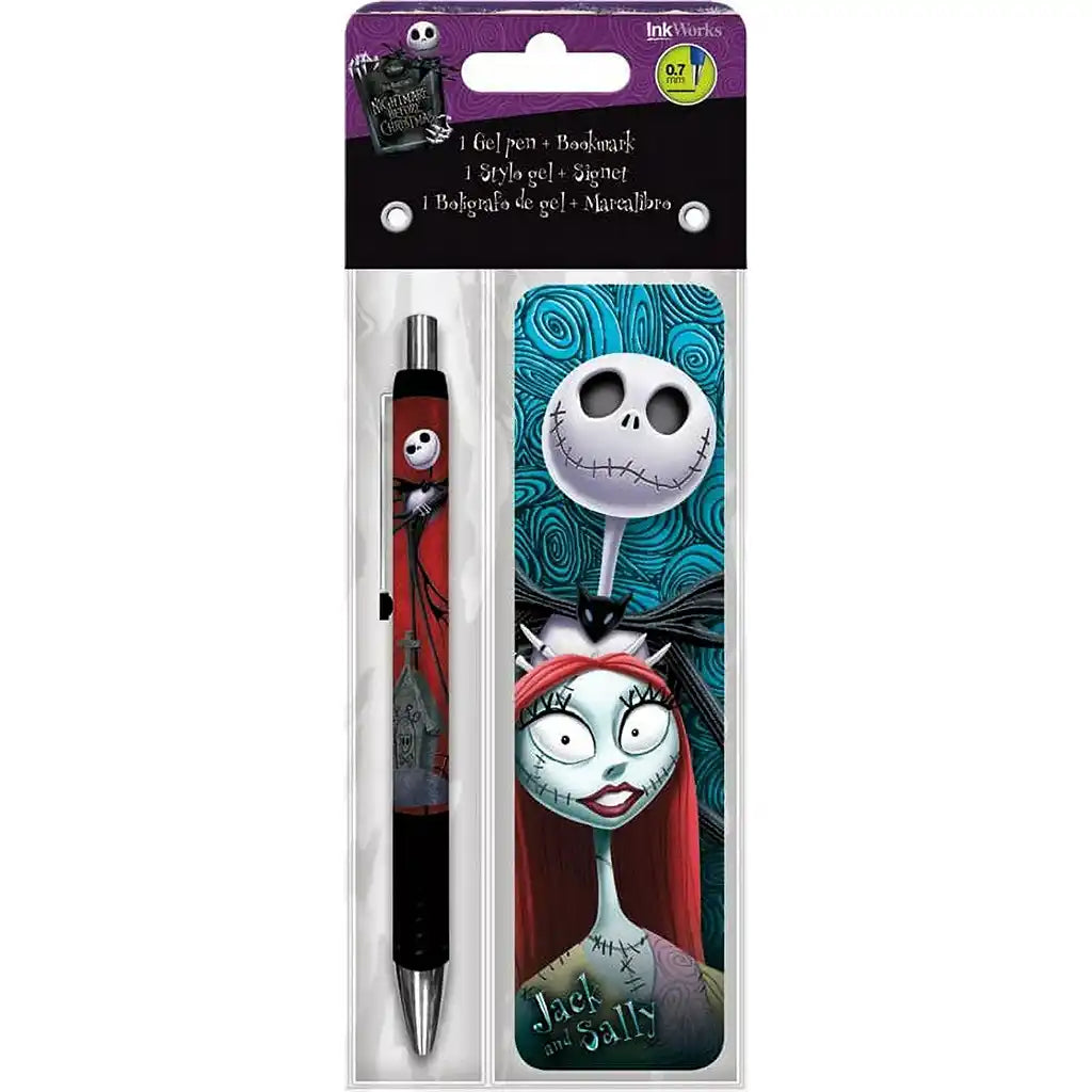 Pengelbm Nightmare Before Christmas Gel Pen and Bookmark