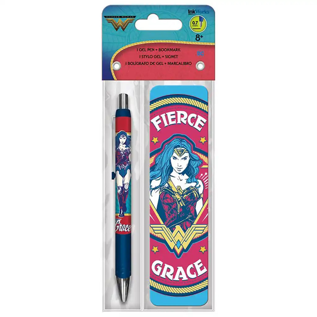 Wonder Woman Movie Gel Pen And Bookmark