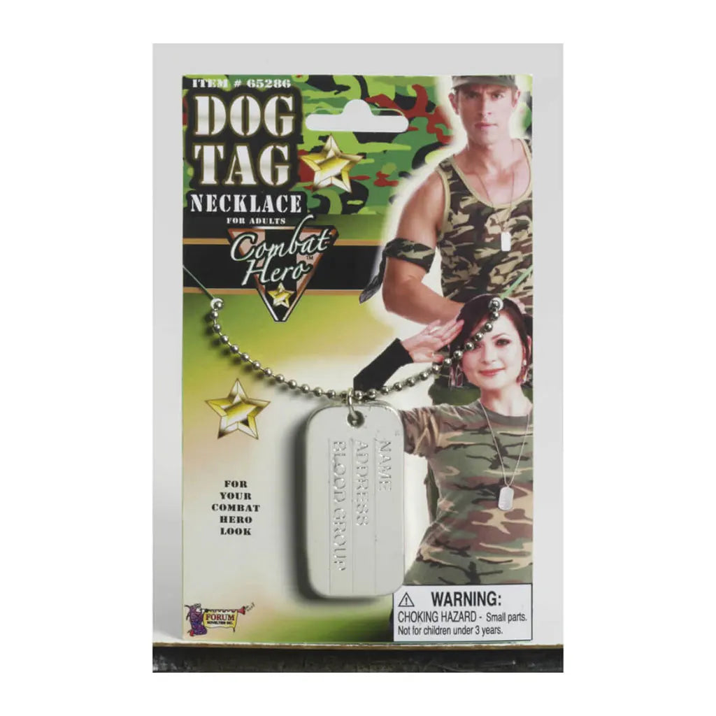 Military Combat Hero Dog Tag Necklace
