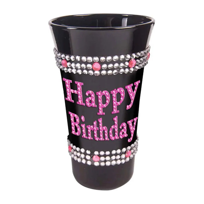 Happy Birthday Black Shot Glass