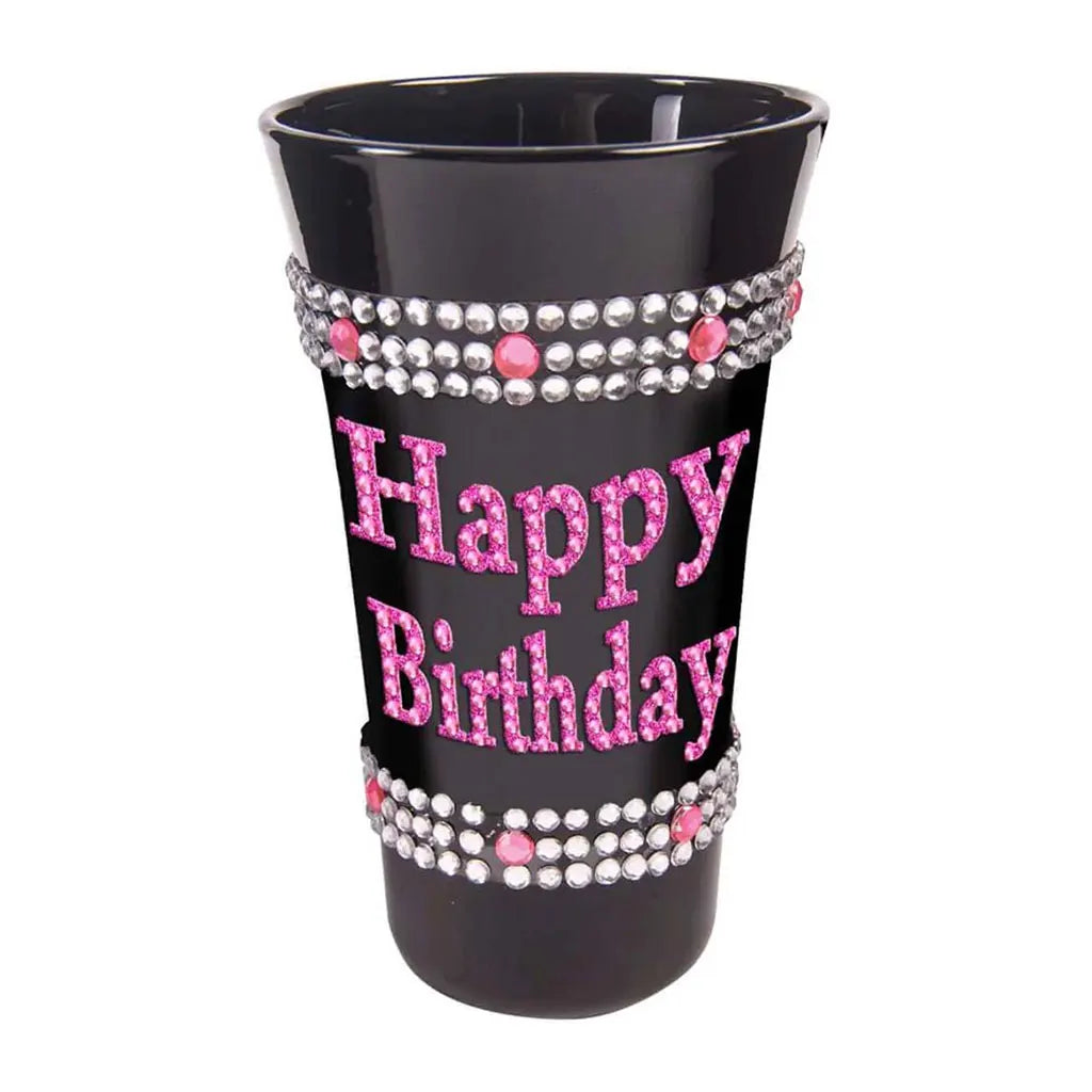 Happy Birthday Black Shot Glass