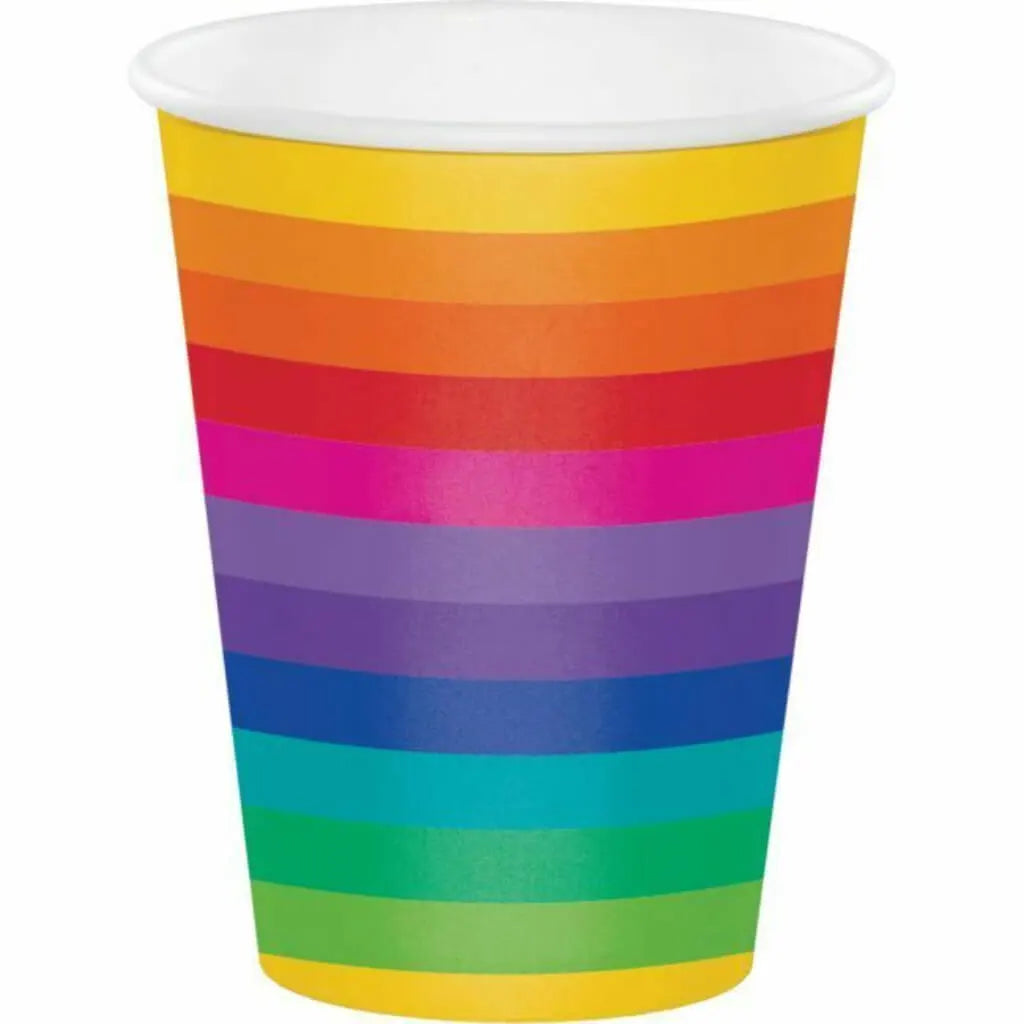 Rainbow 12oz Cup 8ct