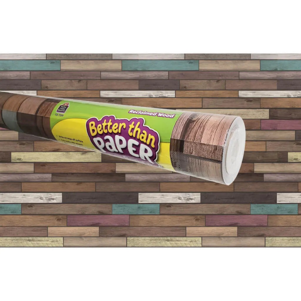 Better Than Paper Bulletin Board Roll 4ft x 12ft Reclaimed Wood 