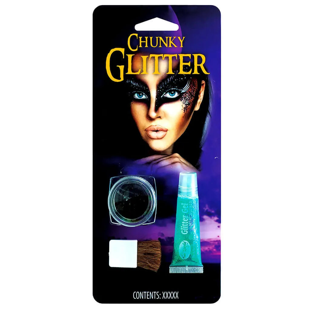 Chunky Glitter Pots, Black
