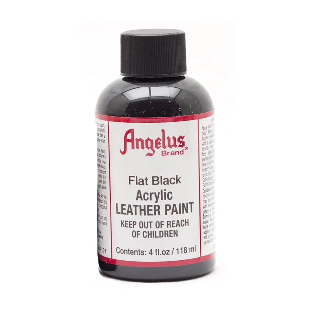 Angelus Acrylic Leather Paint 4oz Flat Black