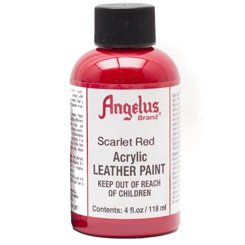 Angelus Acrylic Leather Paint 4oz Scarlet Red