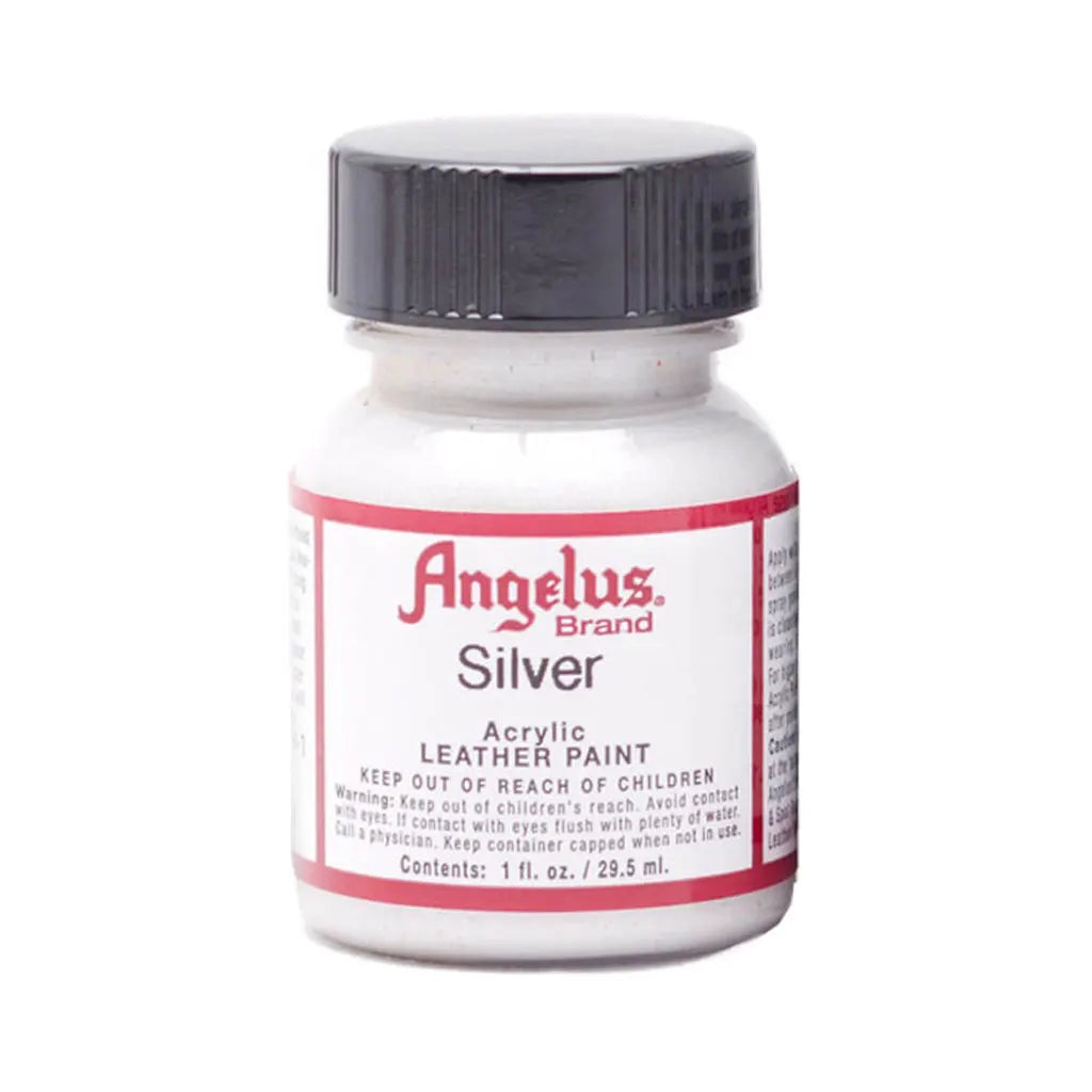 Angelus Acrylic Leather Paint 1oz Metallic Silver