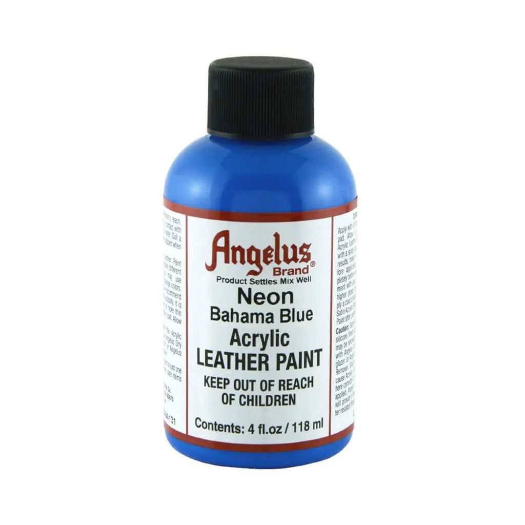 Angelus Neon Paint 4oz Bahama Blue