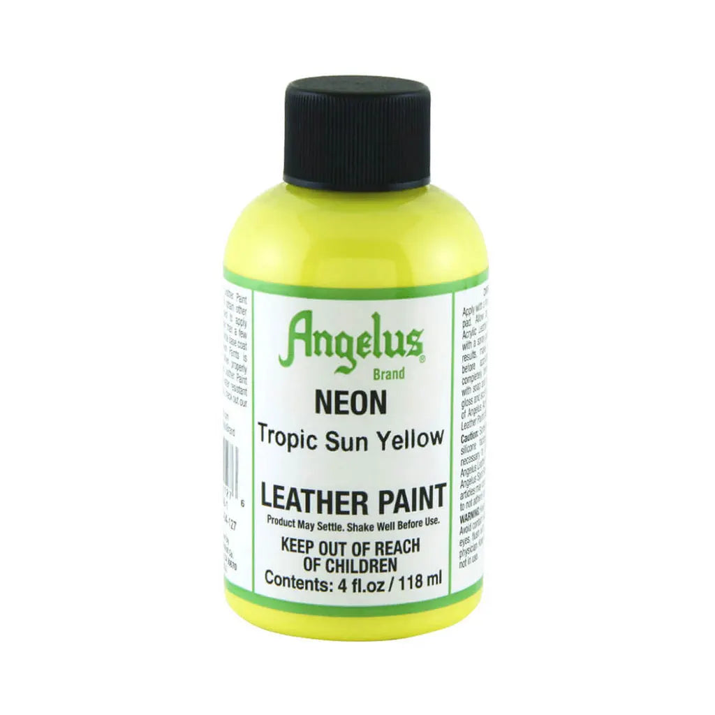 Angelus Neon Paint 4oz Tropical Sun Yellow