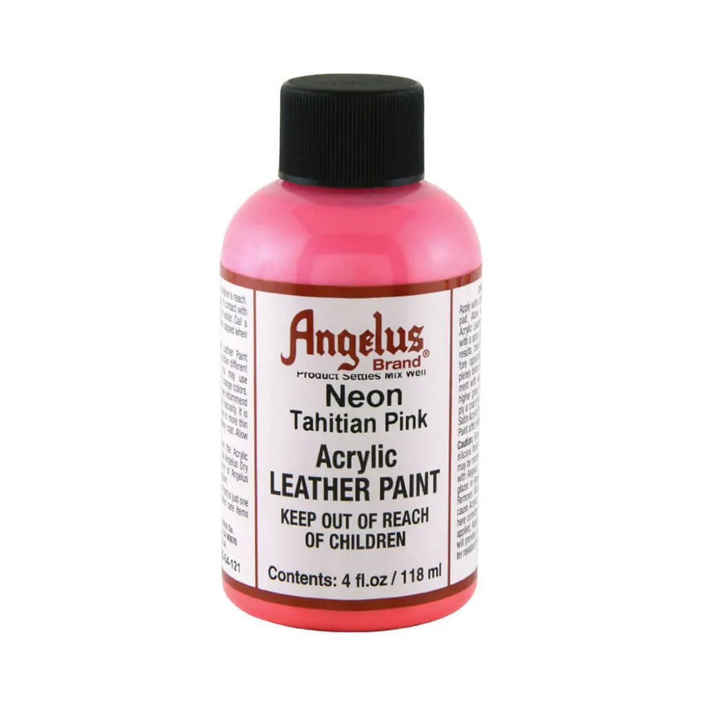 Angelus Neon Paint 4oz Tahitn Pink