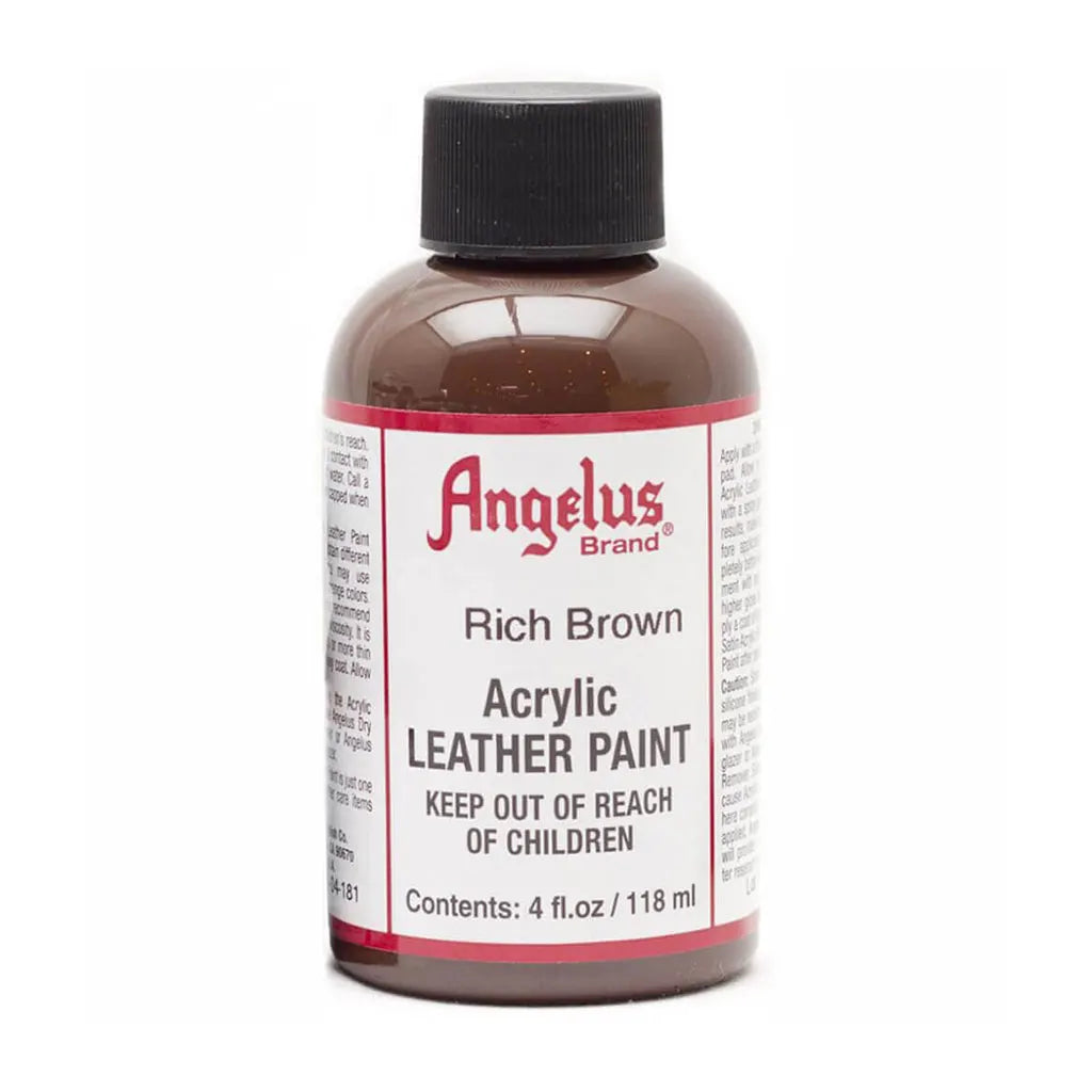 Angelus Acrylic Leather Paint 4oz Rich Brown
