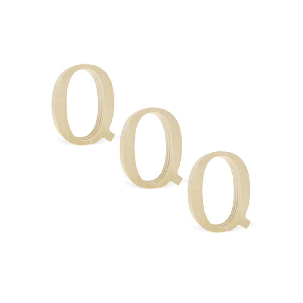 Wood Letters 2&quot; Pine Standing x3 Q