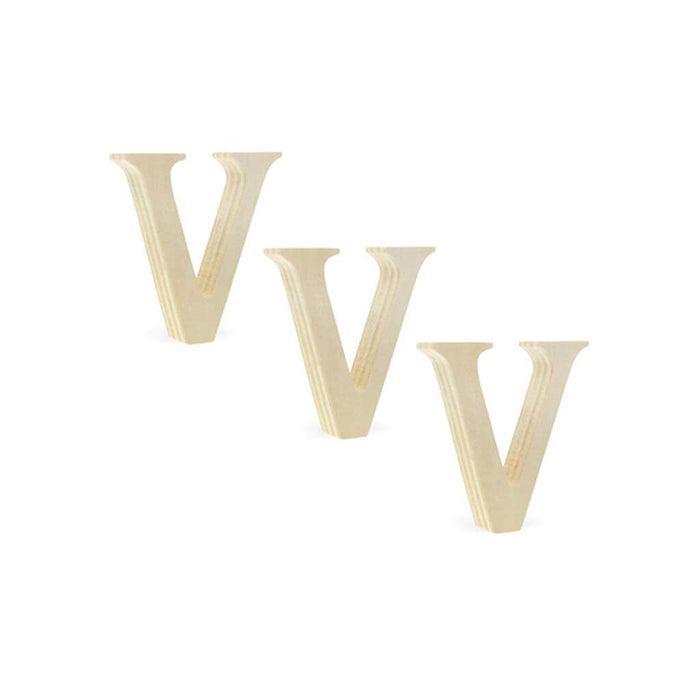 Wood Letters 2" Pine Standing x3 V