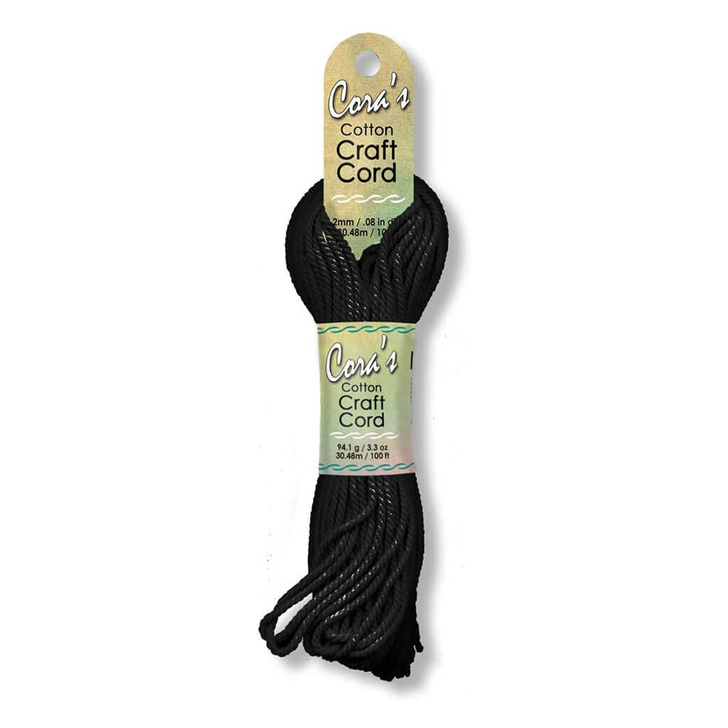 Cotton Craft Cord 2mm x 100ft, Black