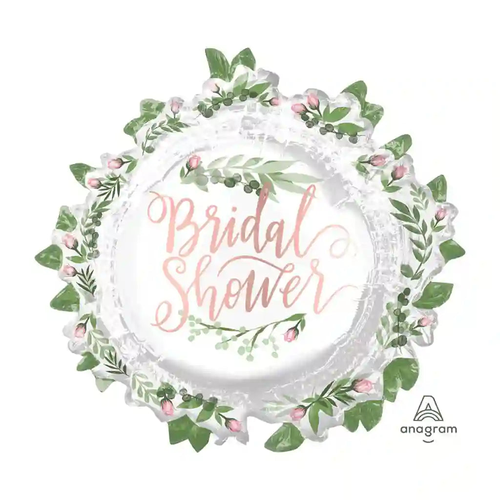 Love &amp; Leaves Bridal Shower Foil Balloon, 30in