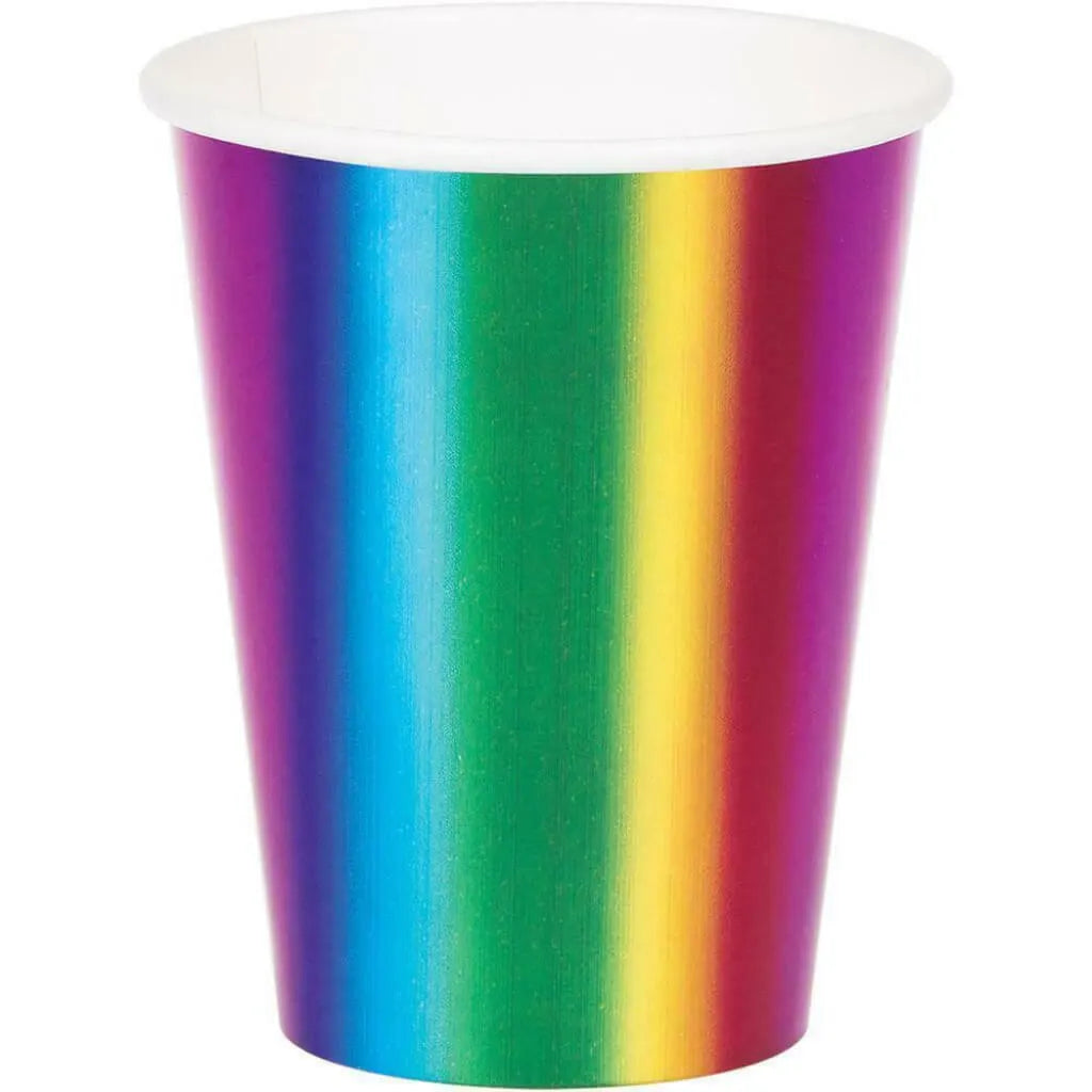 Rainbow Foil 9oz Cup 8ct