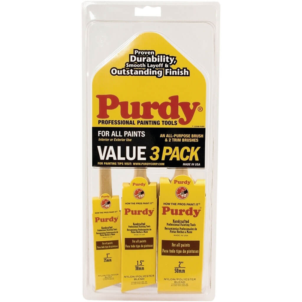 Purdy XL Sash Brush 1in, 1.5in &amp; 2in 3pc Set