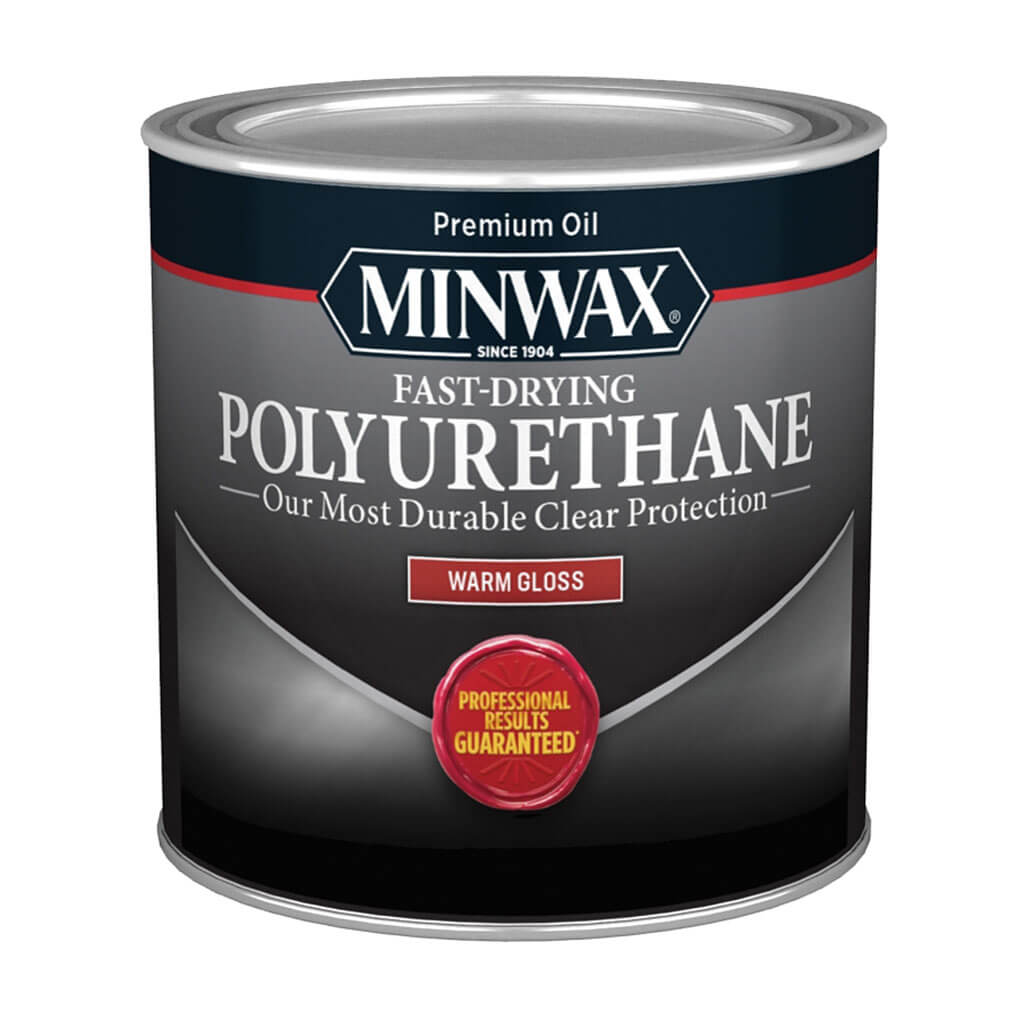 Minwax Polyurethane, Gloss, Liquid, Clear, 0.5pt