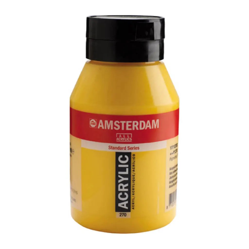 Amsterdam Standard Acrylic Paint Jar 1L Azo Yellow Deep