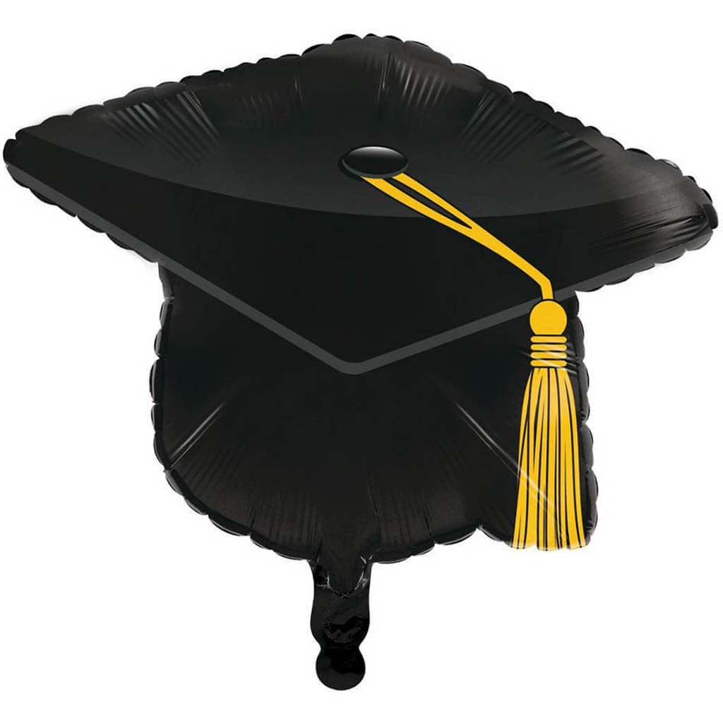 Mortarboard Black Foil Balloon, 16in