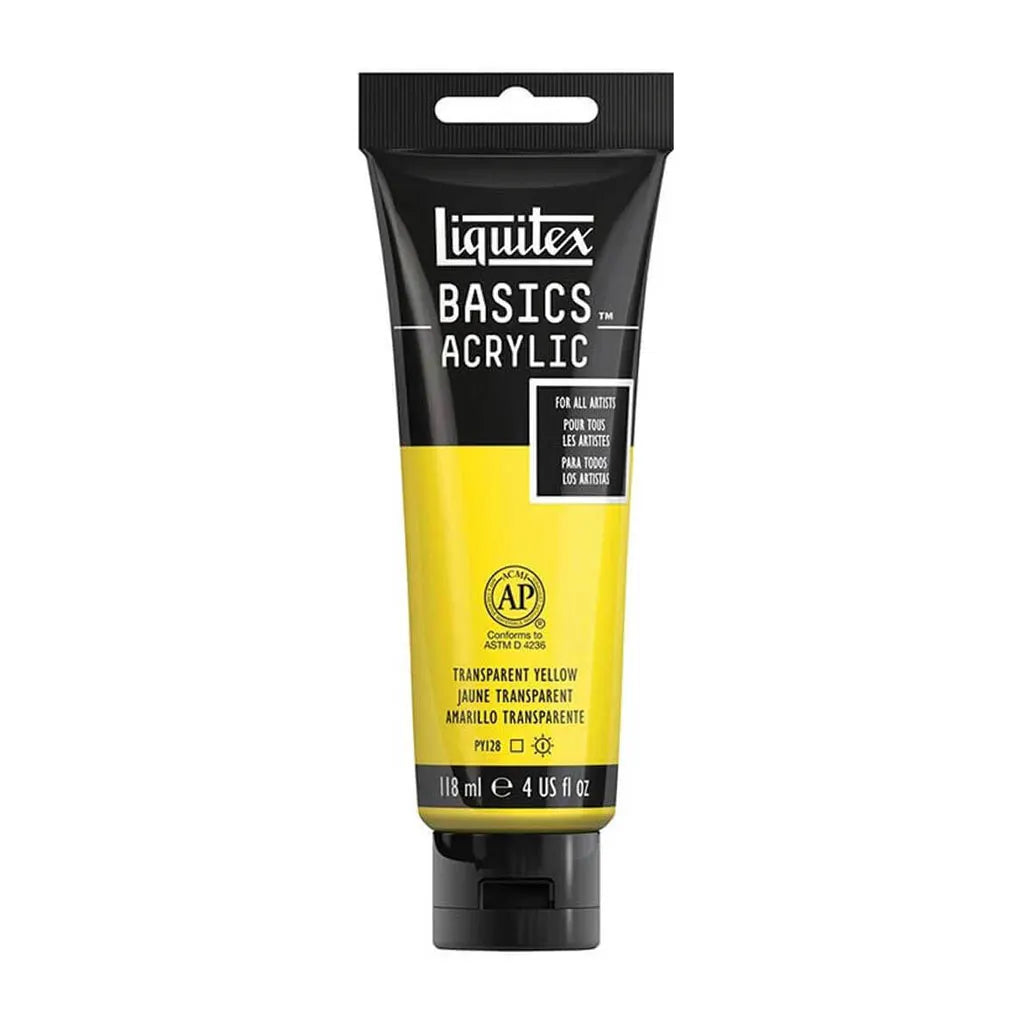Liquitex Basics Acrylic Color 118ml (4oz) Transparent Yellow S1