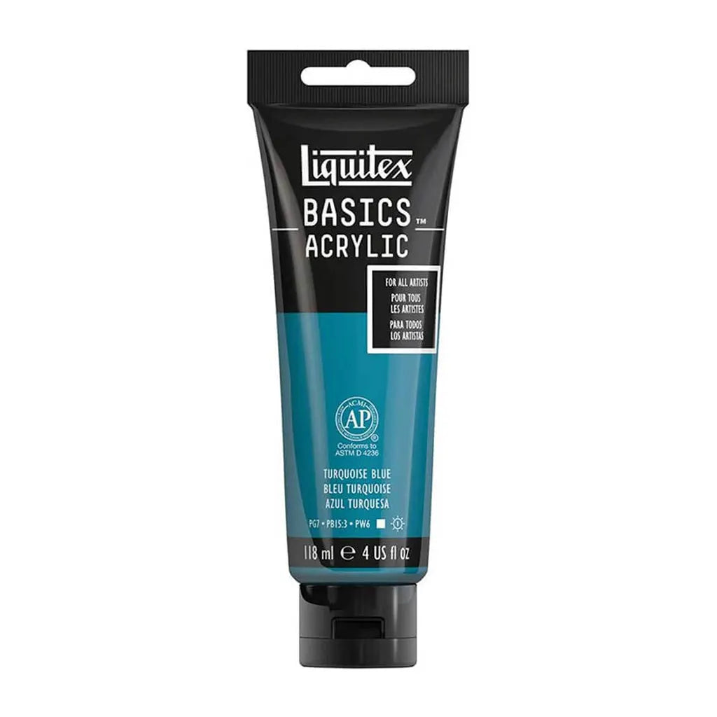 Liquitex Basics Acrylic Color 118ml (4oz) Turquoise Blue S1