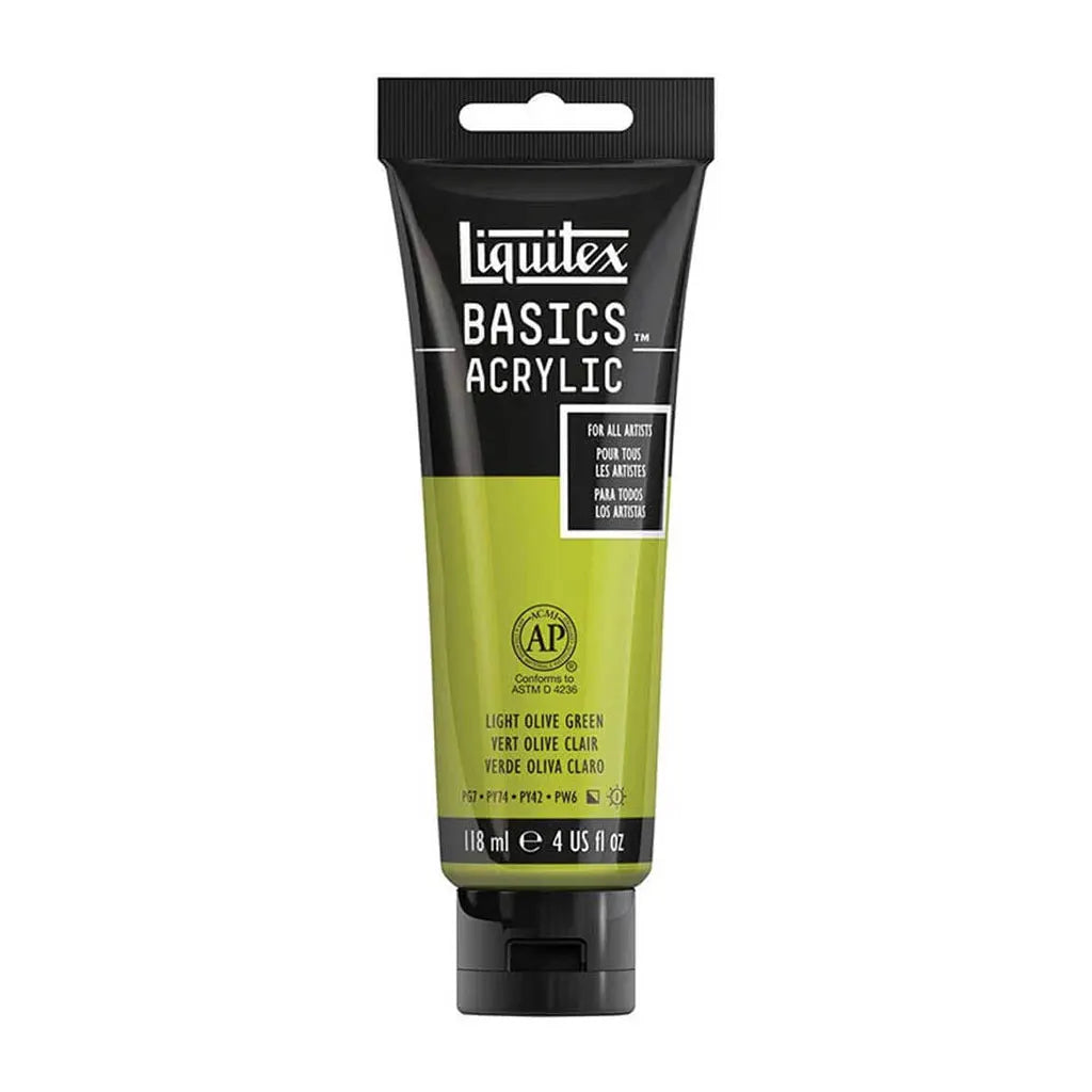 Liquitex Basics Acrylic Color 118ml (4oz) Light Olive Green S1