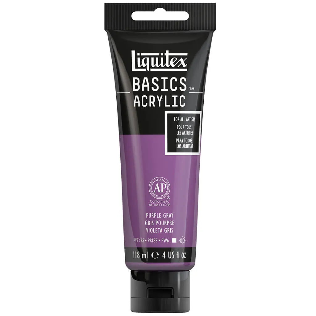 Liquitex Basics Acrylic Color 118ml (4oz) Purple Gray S1