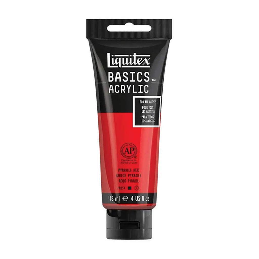 Liquitex Basics Acrylic Color 118ml (4oz) Pyrrole Red S1