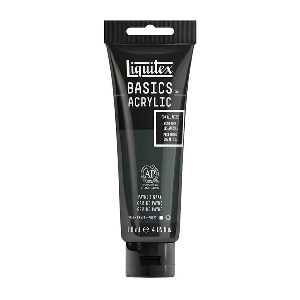 Liquitex Basics Acrylic Color 118ml (4oz) Paynes Gray S1
