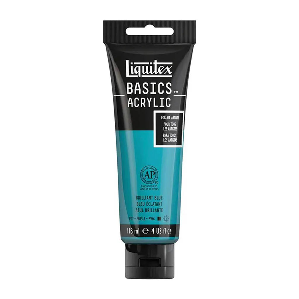 Liquitex Basics Acrylic Color 118ml (4oz) Brilliant Blue S1