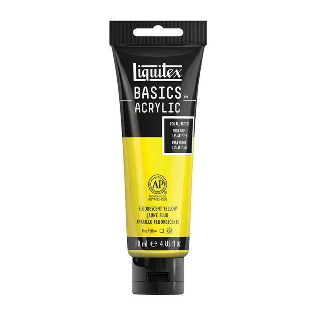 Liquitex Basics Acrylic Color 118ml (4oz) Fluorescent Yellow S1