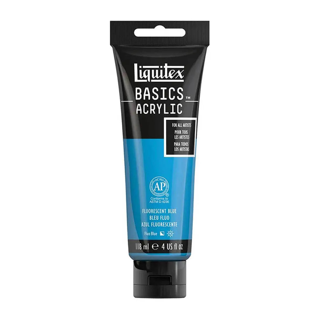 Liquitex Basics Acrylic Color 118ml (4oz) Fluorescent Blue S1