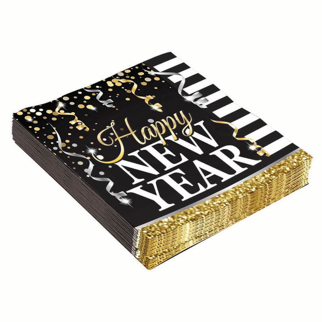 New Year&#39;s Beverage Napkins, 10in x 10in