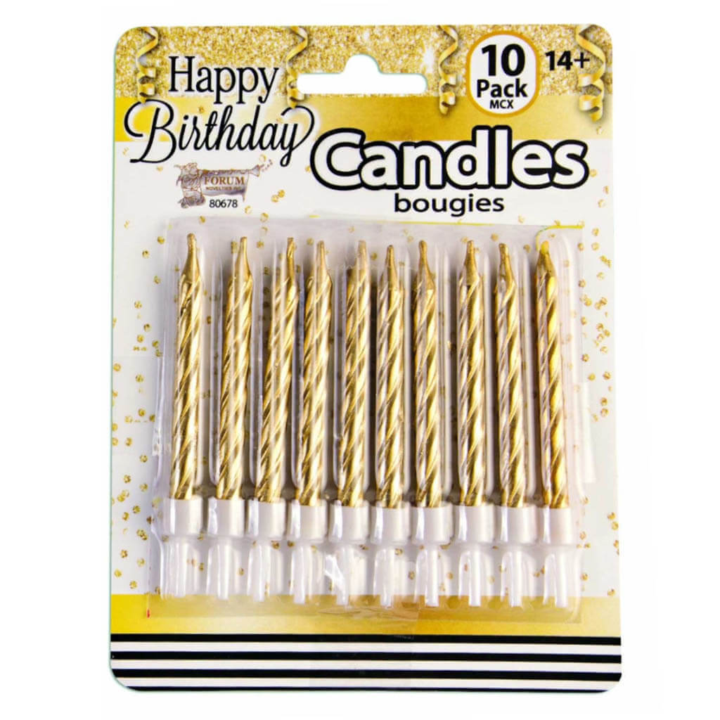 Gold Birthday Candles