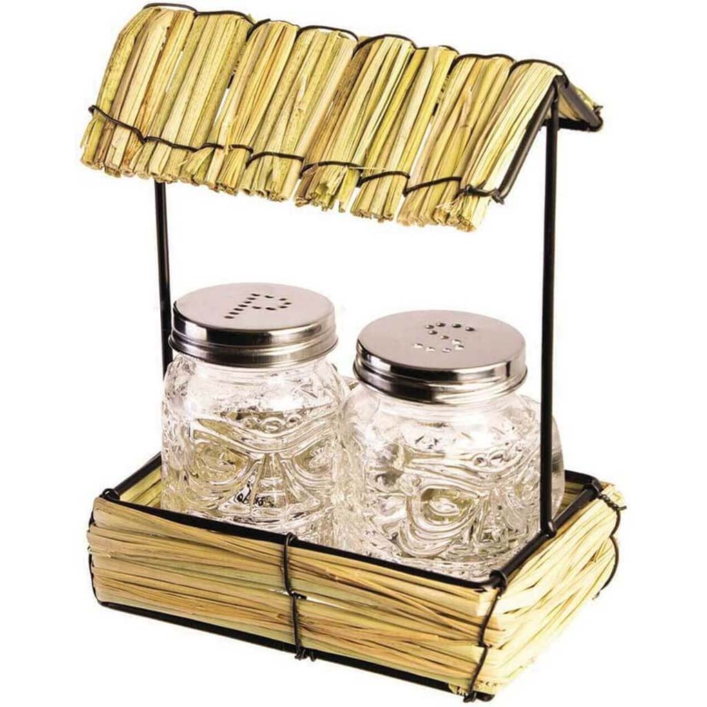 Straw Hut Salt and Pepper Shaker Set