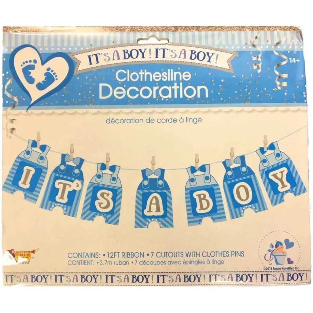 It's A Boy Clothesline Decoation